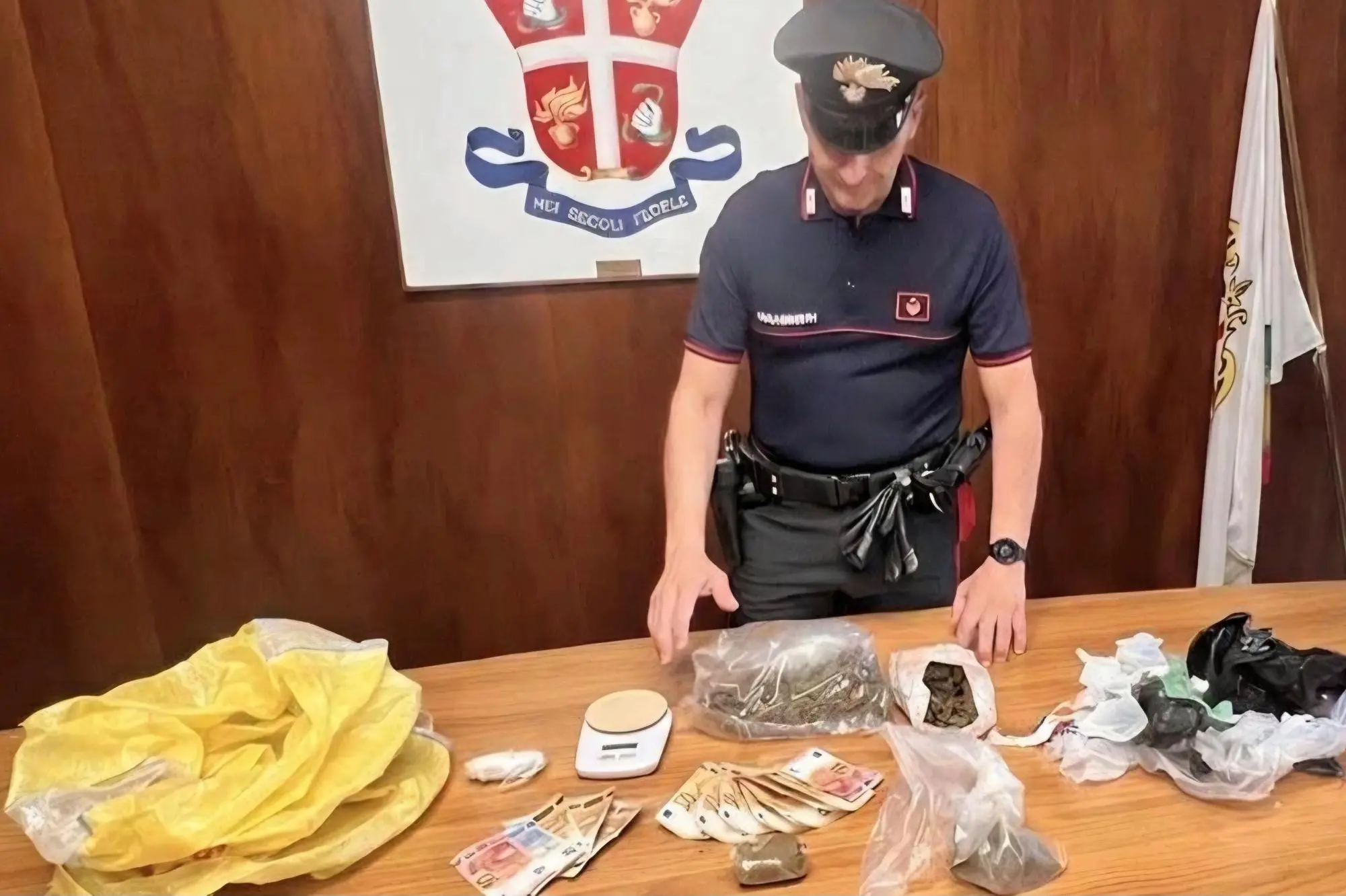 La droga sequestrata dai carabinieri