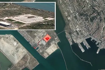 La localizzazione del deposito Gnl nel porto di Cagliari (Immagini dalle carte progettuali)