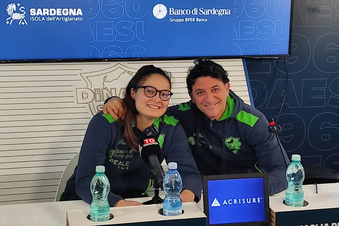 Giulia Natali e il coach Antonello Restivo (foto G. Marras)