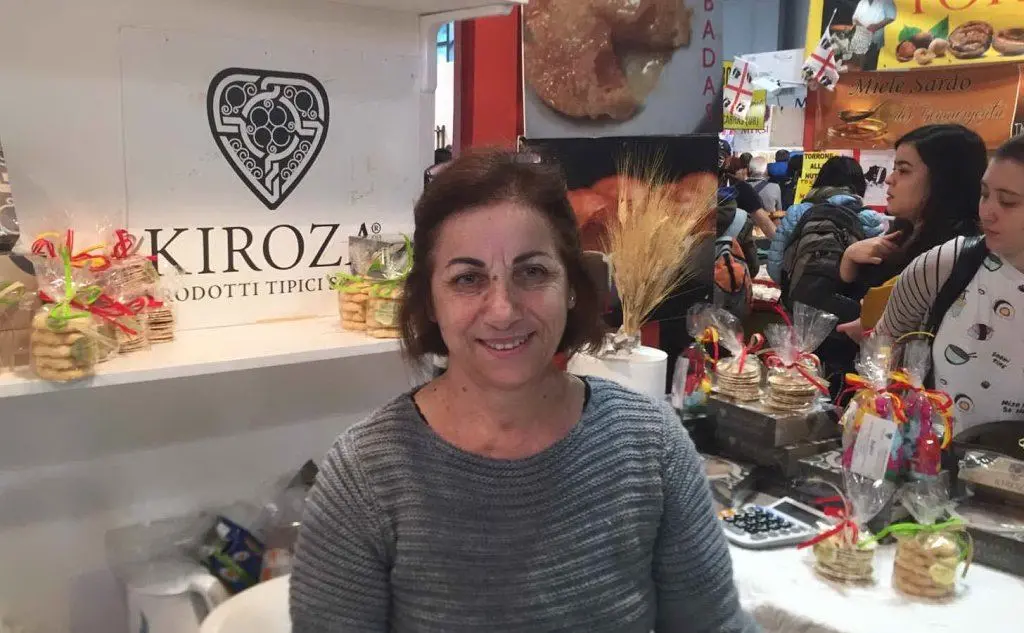 Rosanna Chironi, titolare di Kiroza, in fiera con la sua specialità: la pasta fresca