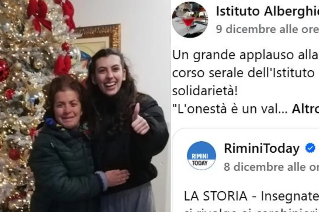 Il post dell'istituto alberghiero Malatesta per raccontare la vicenda