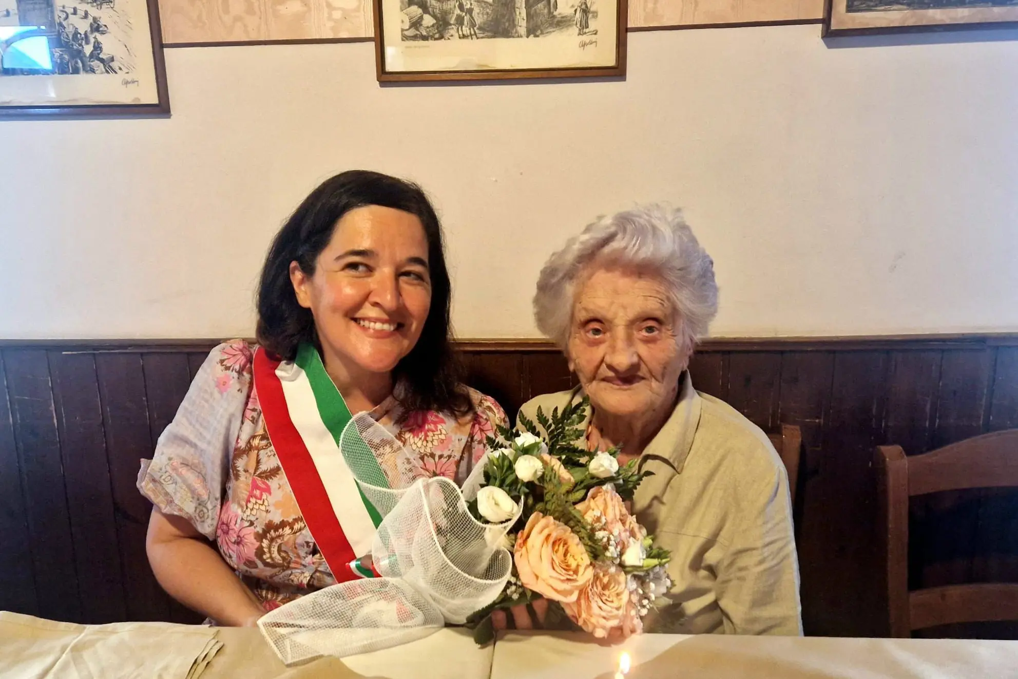 Maria Giovanna Branduzzi con la sindaca Manuela Pintus