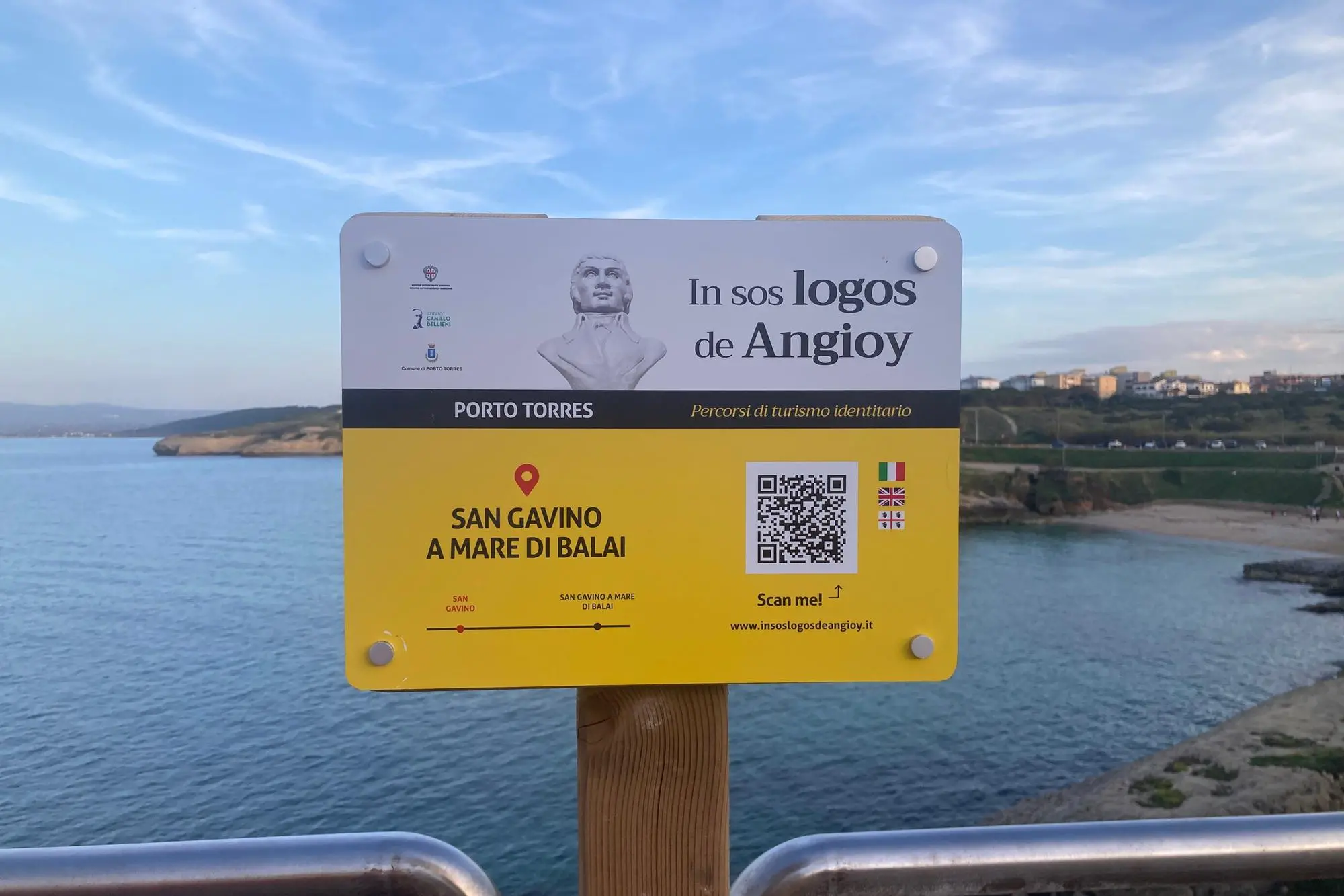 Segnaletica sul percorso turistico identitario (foto Pala)