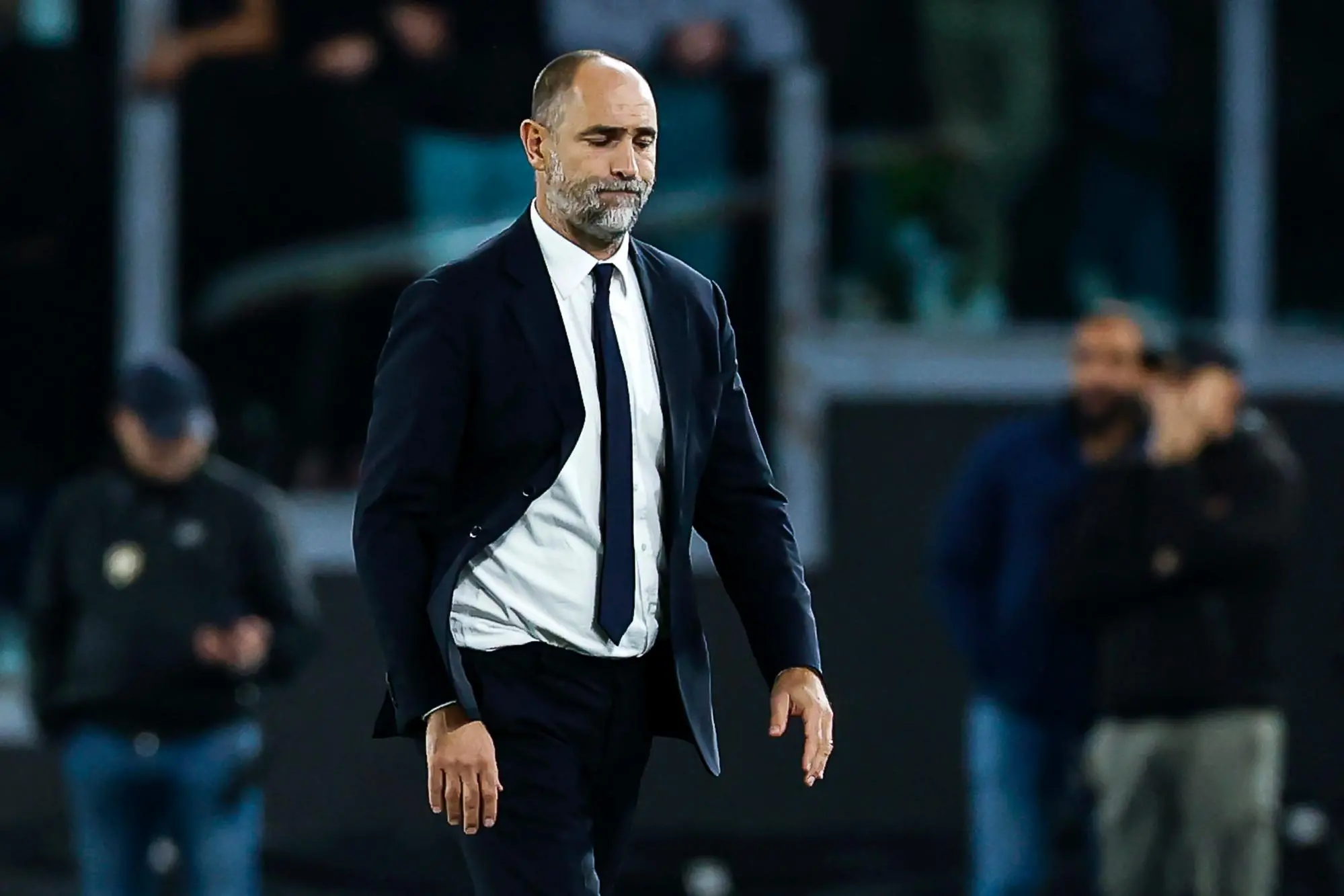 Juventus’ coach Igor Tudor reacts during the Italian Serie A soccer match SS Lazio vs Juventus FC at Olimpico stadium in Rome, Italy, 26 October 2025. ANSA/ANGELO CARCONI