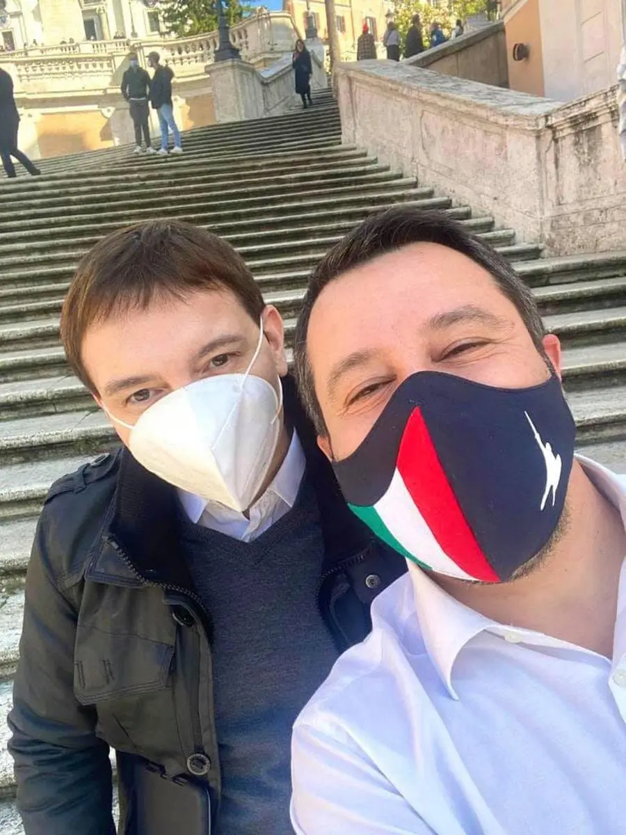 Morisi e Salvini (Foto dal profilo Fb di Luca Morisi)