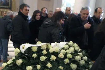 Gigi Riva ai funerali di Giovanni Manconi - foto Ungari