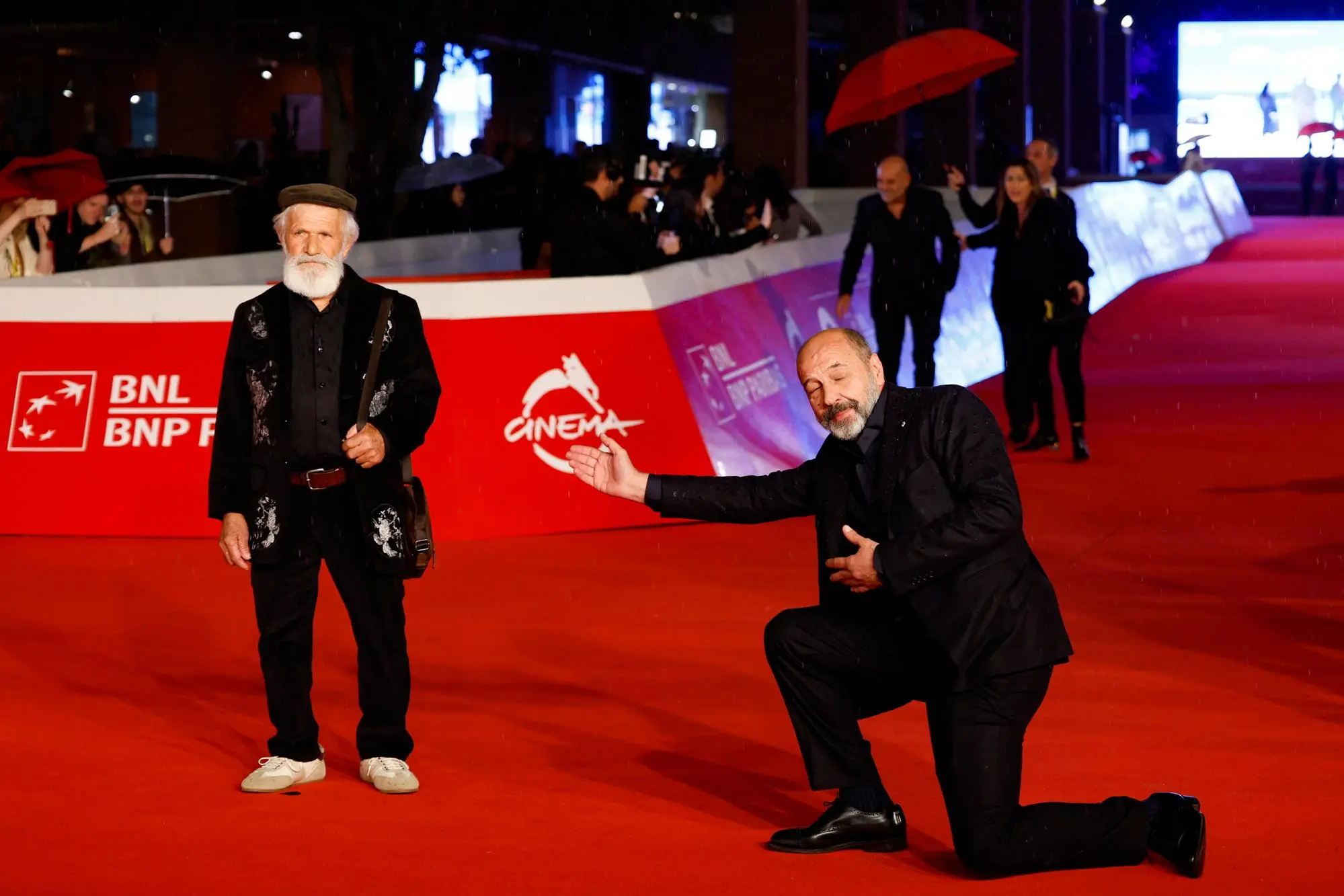 Giuseppe Ignazio Loi e Aldo Baglio alla Festa del Cinema di Roma (Ansa)