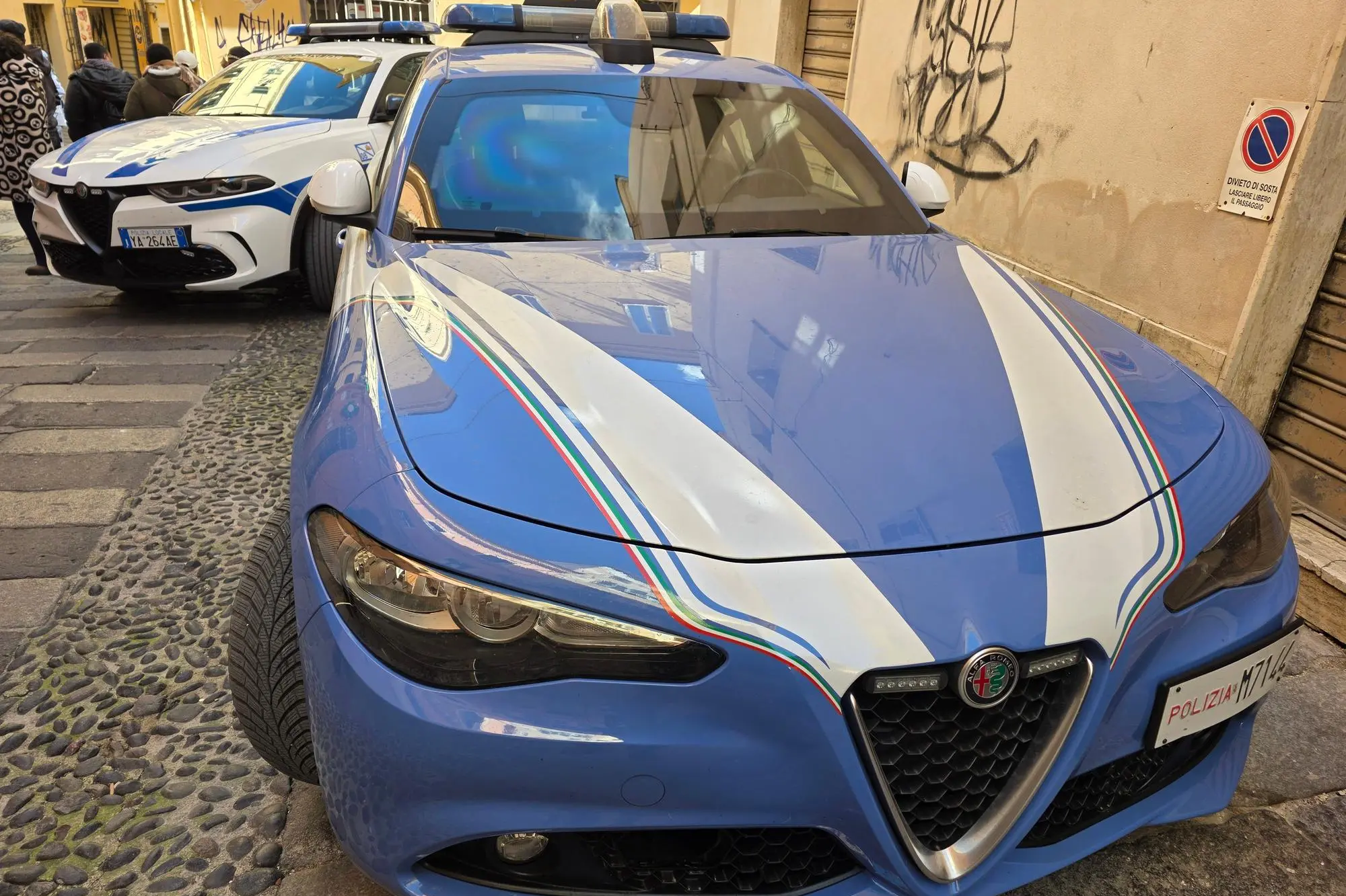 Polizia di Stato sul posto (Foto: Emanuele Floris)