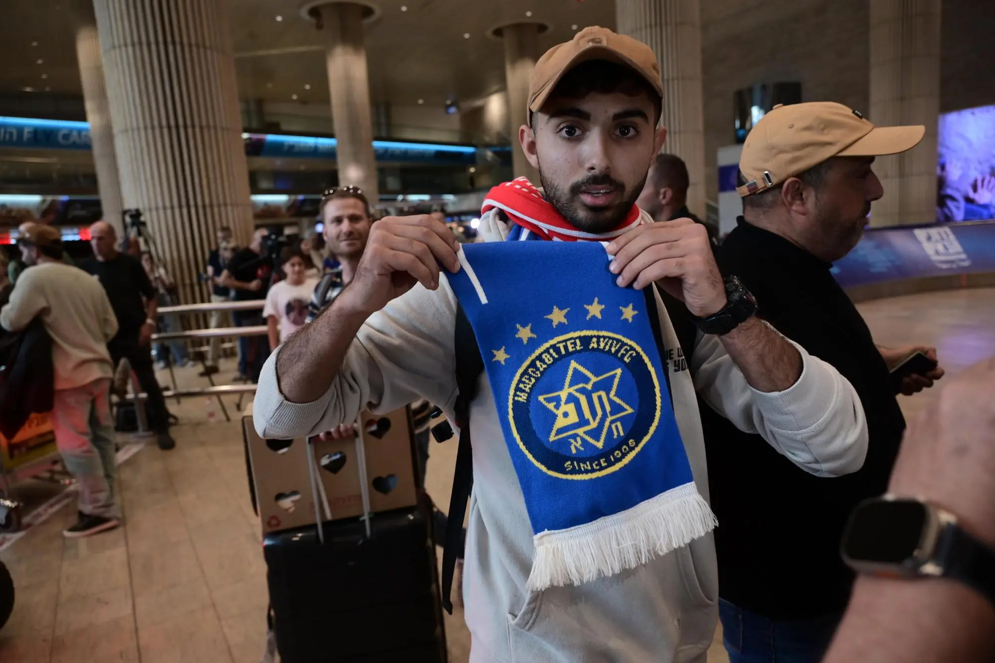 Un tifoso del Maccabi Tel Aviv