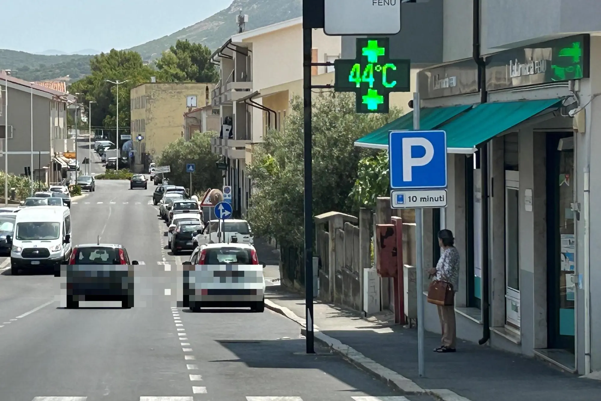 Cagliari, 44° gradi (Foto Ansa-Murru)