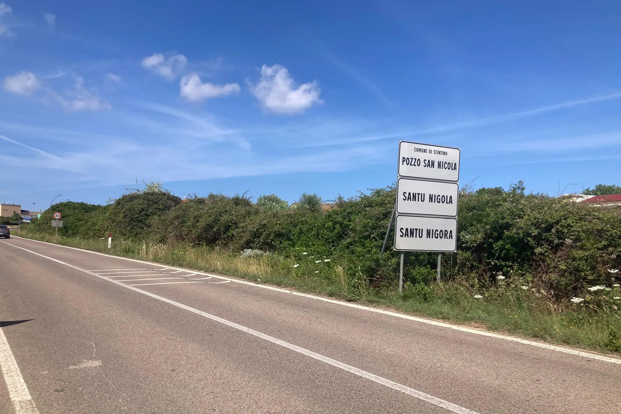 La strada in direzione Pozzo San Nicola (foto Pala)