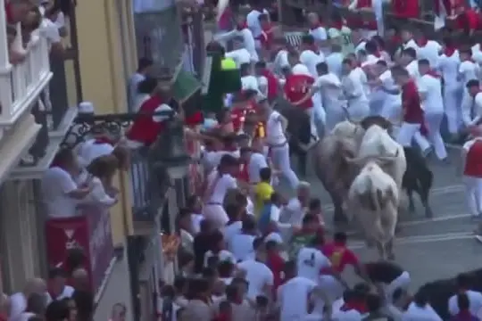 A Pamplona il primo "encierro", l'annuale folle corsa dei tori