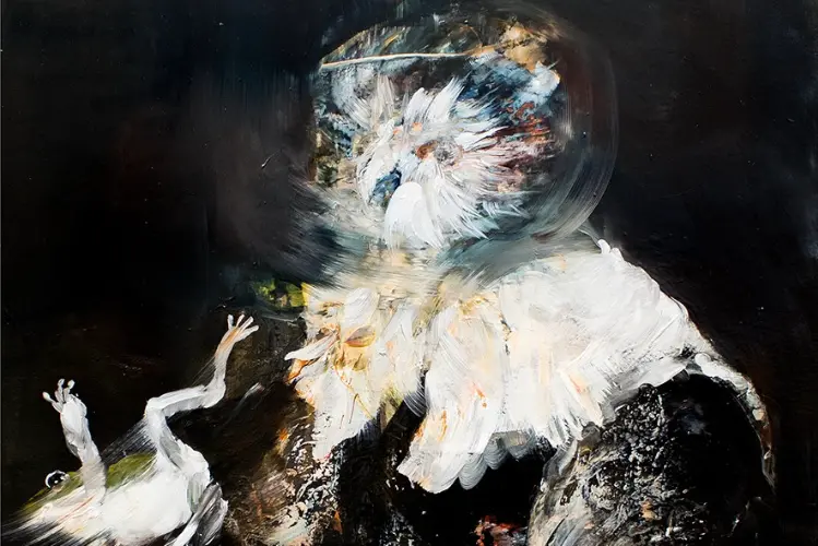 Uno dei dipinti della mostra di Porto Torres (foto concessa)