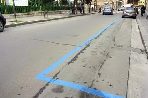 Un parcheggio a pagamento a Quartu