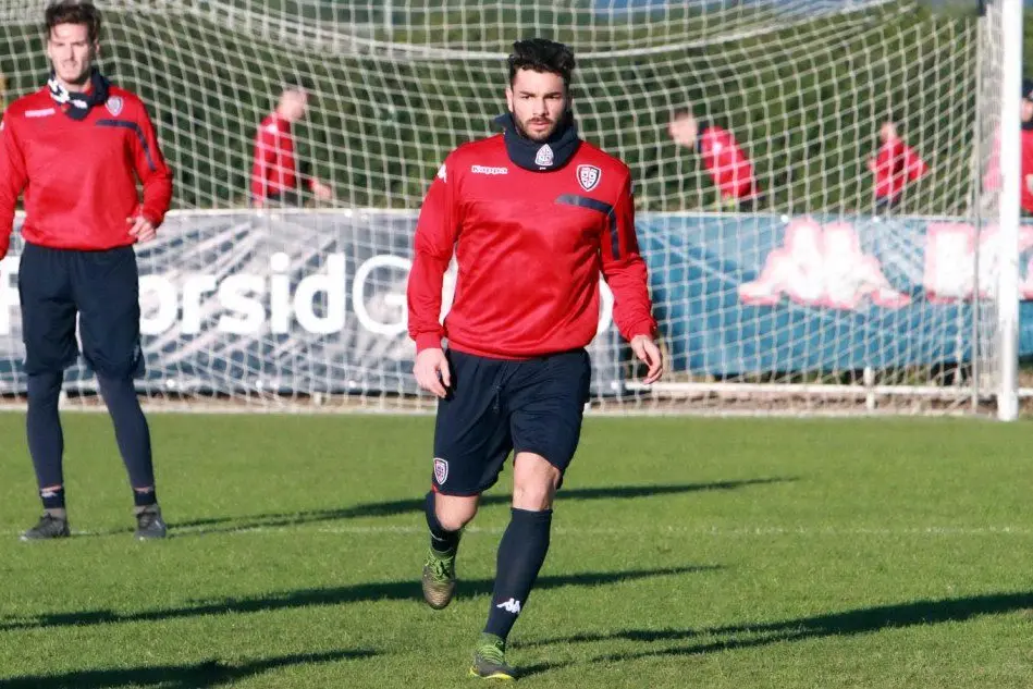 Il primo allenamento di Antonio Cinelli (foto Enrico Locci)