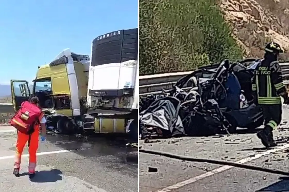 I mezzi coinvolti nell'incidente sulla 125