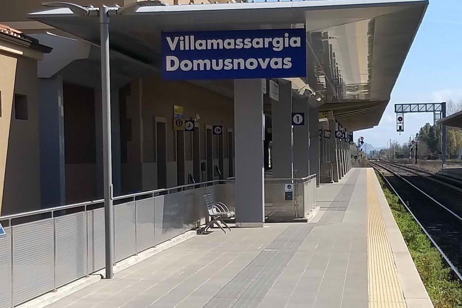 La stazione ferroviaria Villamassargia - Domusnovas (foto L'Unione Sarda - Farris)