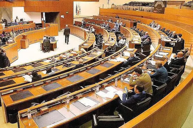 L'aula del Consiglio regionale (Archivio)