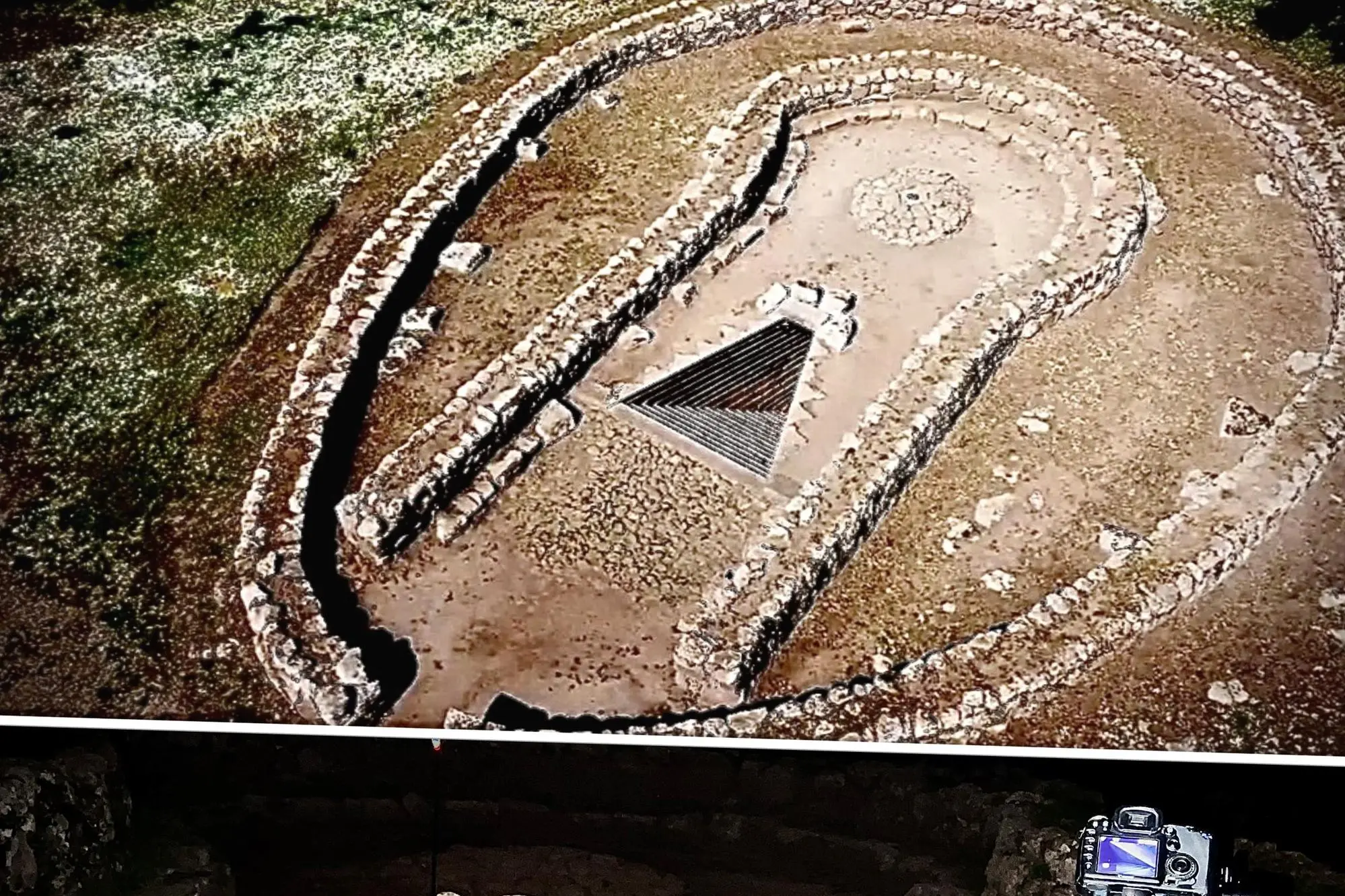 Una veduta aerea del pozzo (L'Unione Sarda)