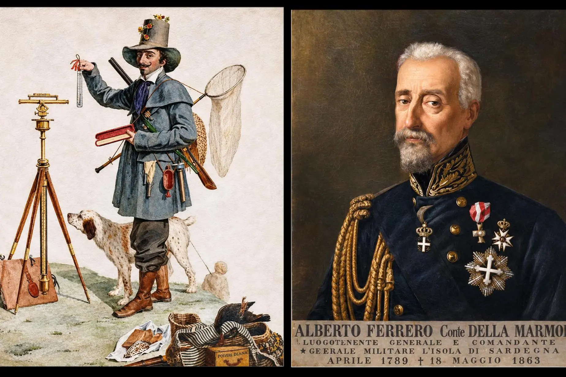Alberto Ferrero Conte della Marmora in due ristratti