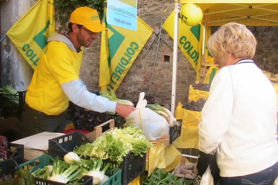 Uno stand di &quot;Campagna amica&quot;