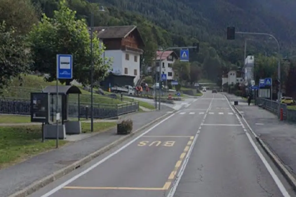 La strada dove è avvenuto l'incidente