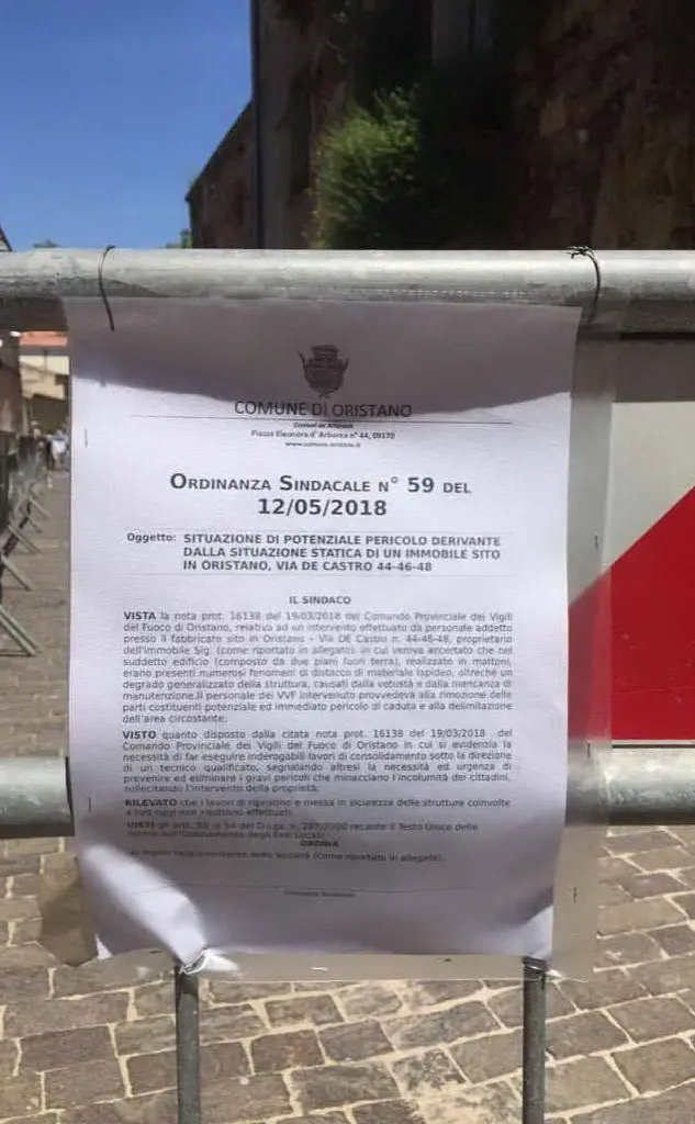 L'avviso del comune