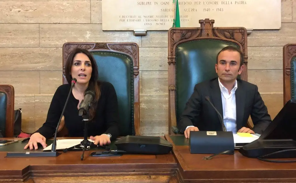 L’assessore Claudia Medda e il presidente del Consiglio comunale, Guido Portoghese