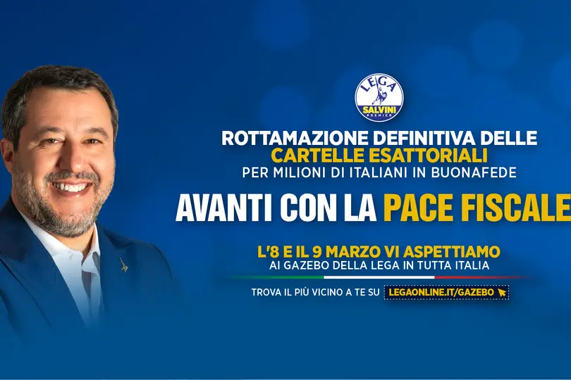 La locandina con cui la Lega sta promuovendo l'iniziativa di questo weeek-end