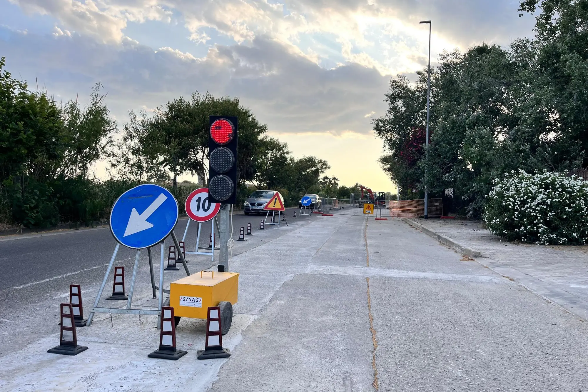 I lavori in corso in viale Repubblica