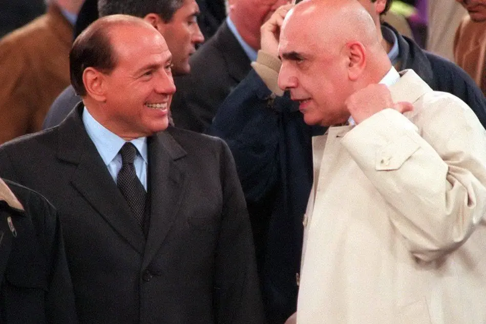 Berlusconi e Galliani nel 1998 (foto Ansa)