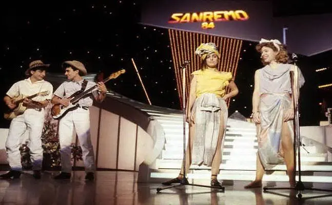 La band Gruppo Italiano nell'esibizione del 1984 (foto da Google)
