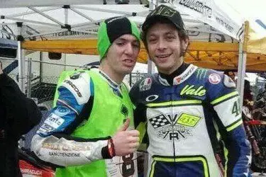 Andrea Antonelli con Valentino Rossi