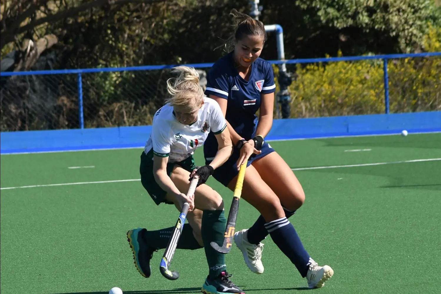 Una fase di gioco durante Ferrini-Amsicora di domenica scorsa (Foto Giuseppe Meloni)