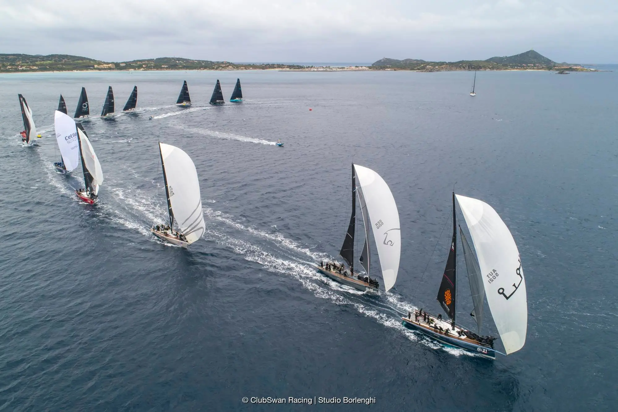 Una regata del 2° Swan Sardinia Challenge (foto Studio Borlenghi)