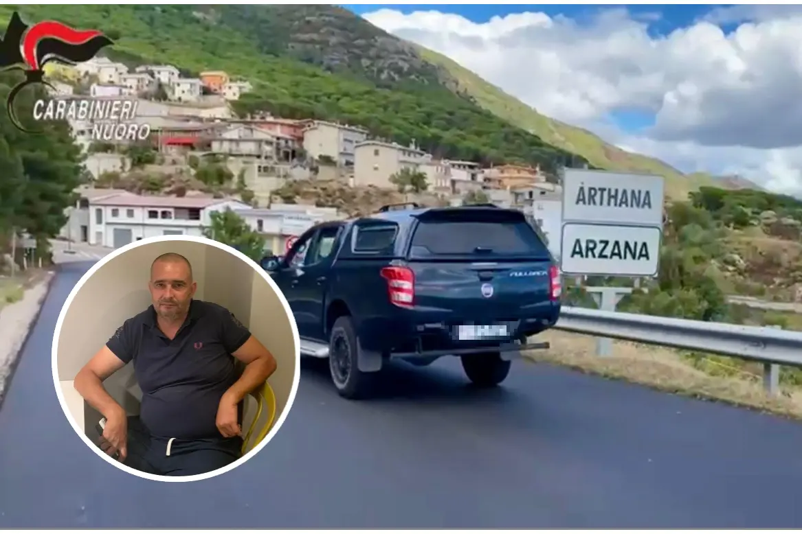 L'ingresso di Arzana (foto Cc), nel riquadro Vincenzo Beniamino Marongiu