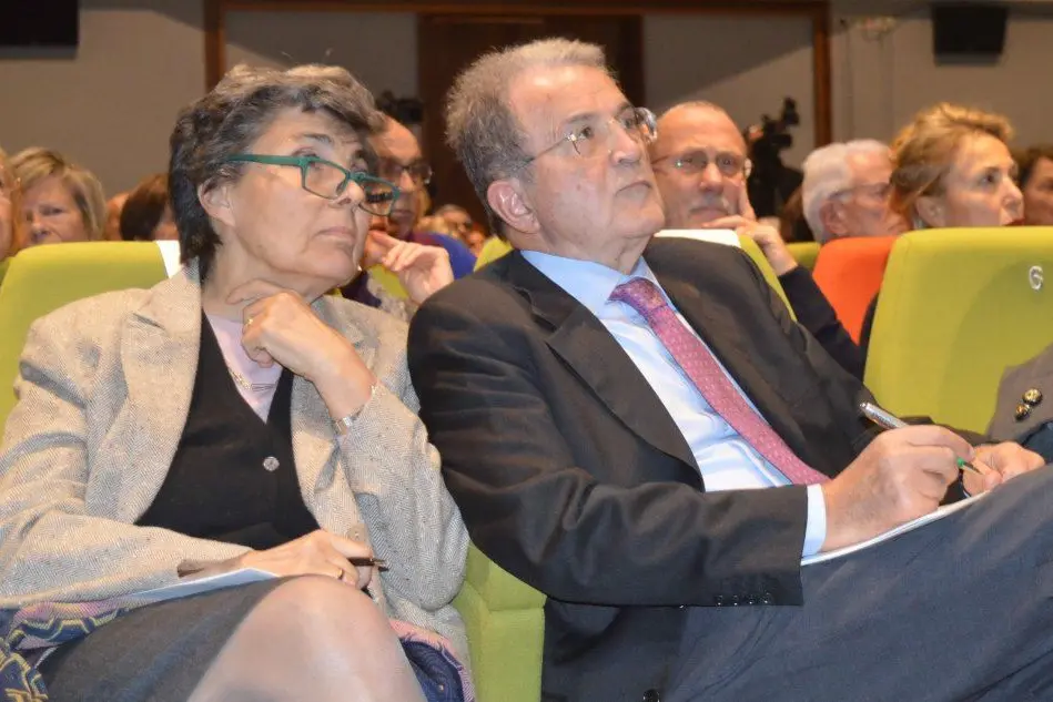 Romano Prodi e la moglie Flavia Franzoni