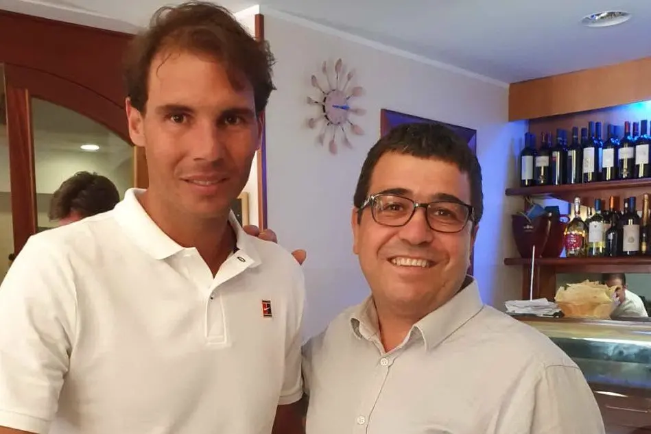 Rafael Nadal a Cagliari (foto L'Unione Sarda)
