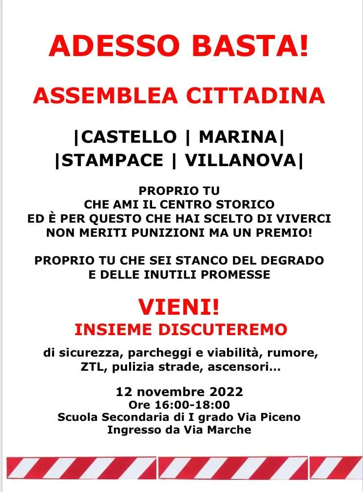 Il Volantino dei residenti del centro storico di Cagliari