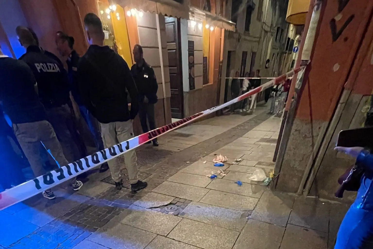 Il luogo dell'aggressione con il coltello