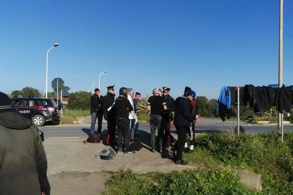 I migranti intercettati dai carabinieri