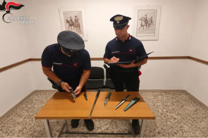Le armi illecite sequestrate (foto carabinieri)