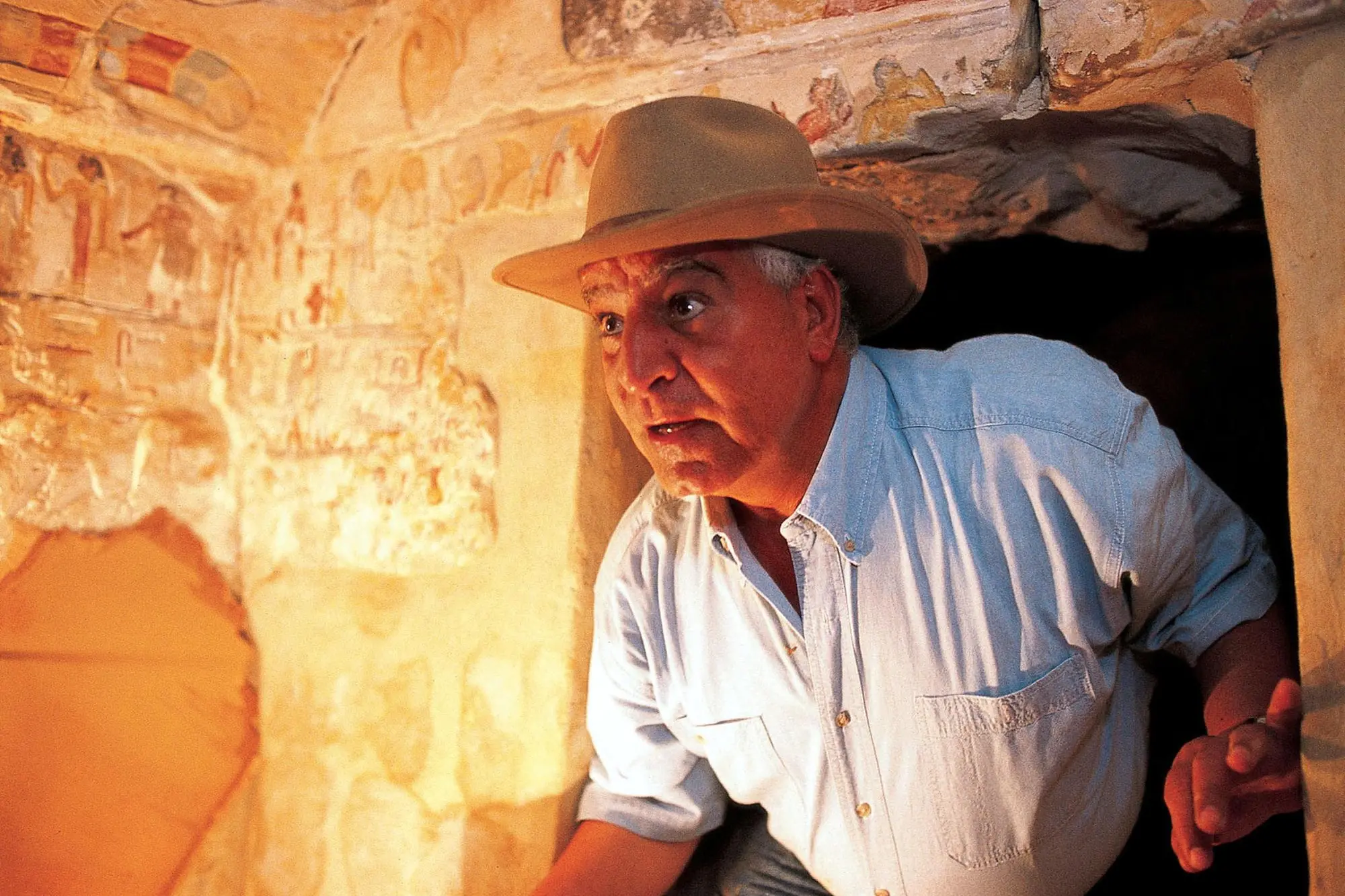 Il direttore degli scavi della valle di Giza Zahi Hawass (Foto National Geographic)