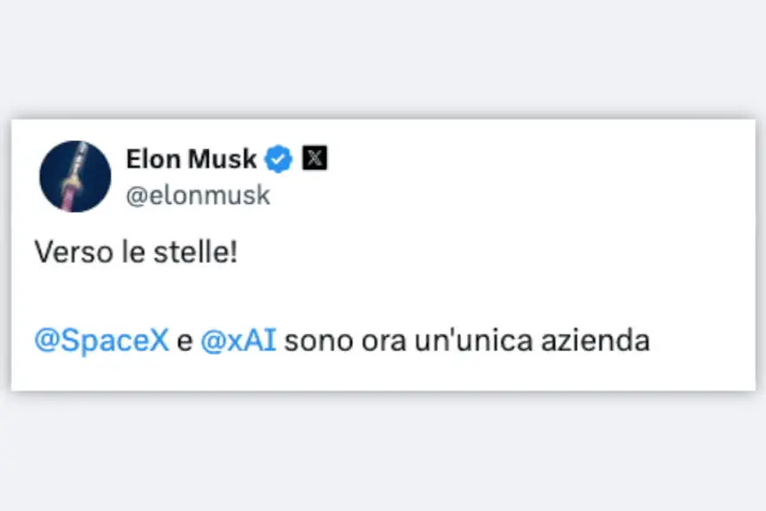 "Verso le stelle!", Musk annuncia la fusione fra SpaceX e xAi