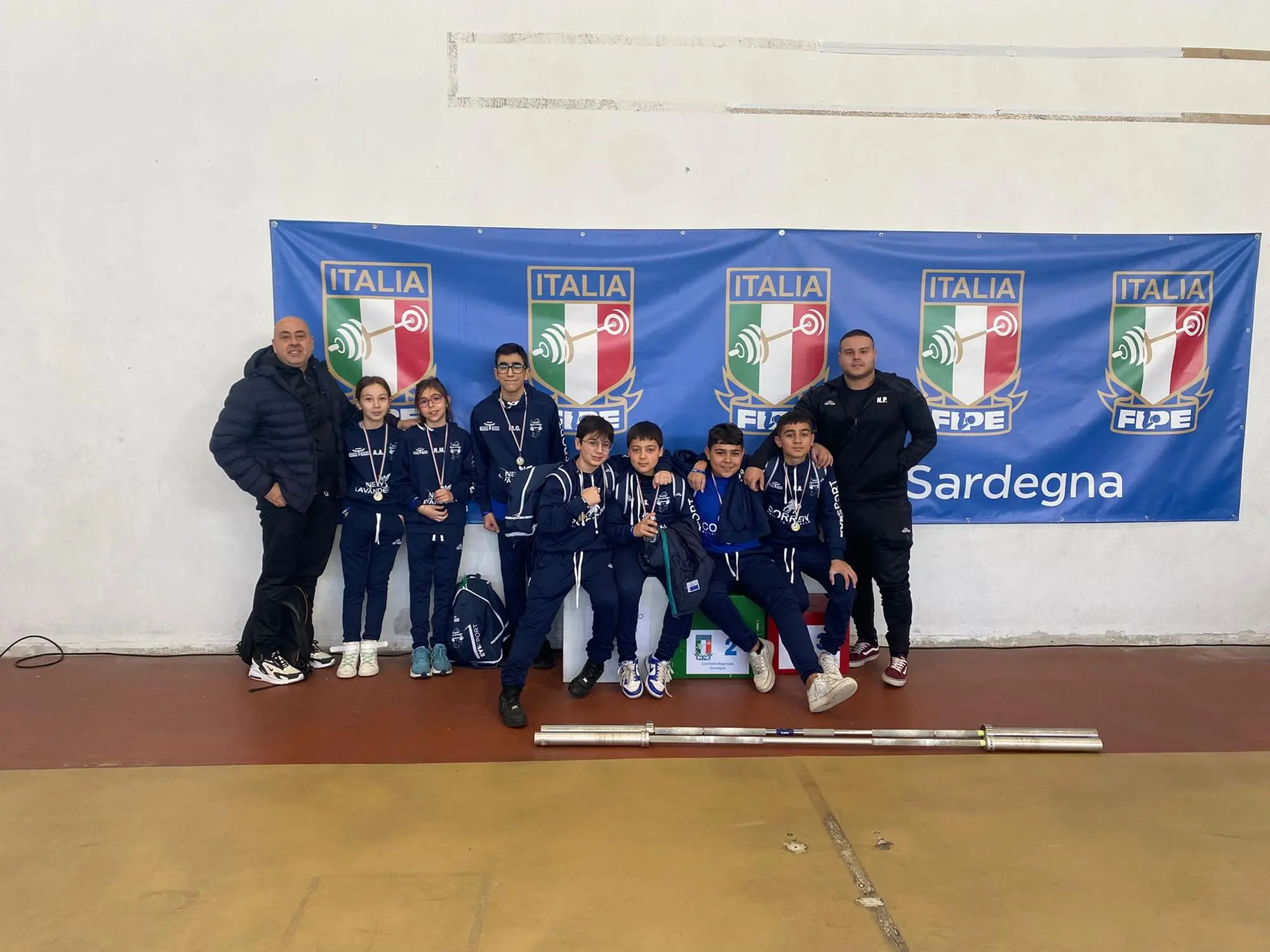 Ragazzi del Centro pesistica Sardegna di Ghilarza
