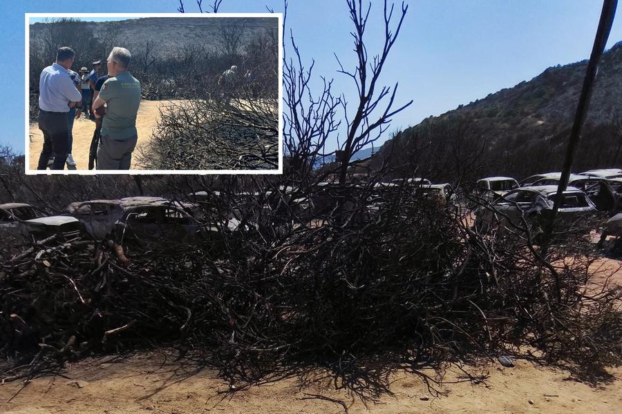 Trovato l’innesco, l’incendio a Punta Molentis è doloso: sopralluogo della Procura