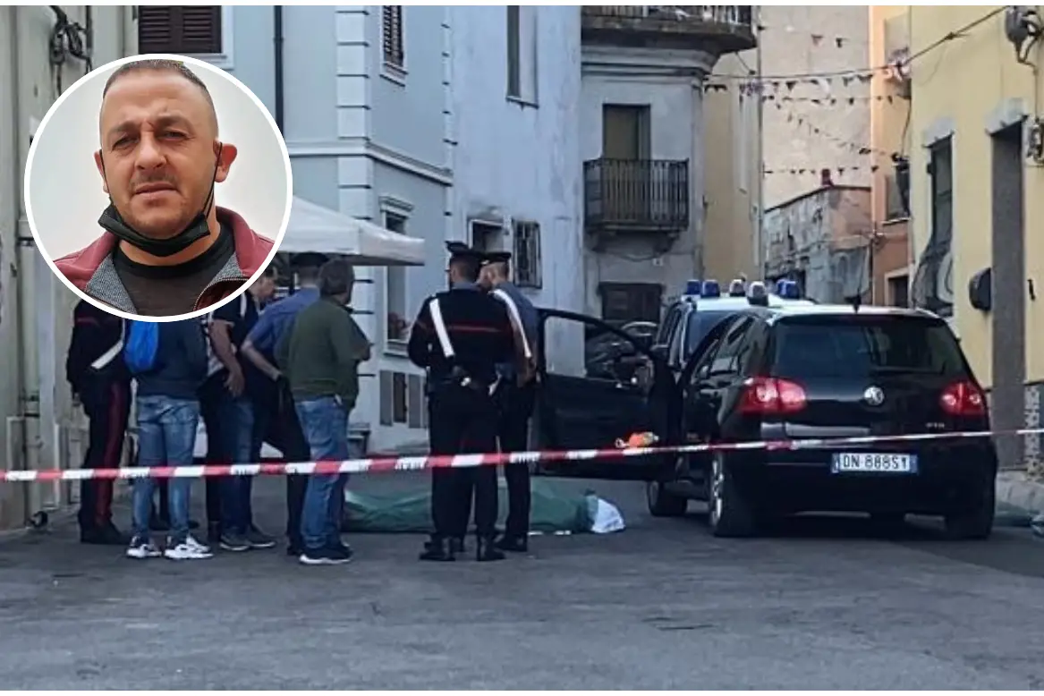 Nel tondo, la vittima Luca Goddi