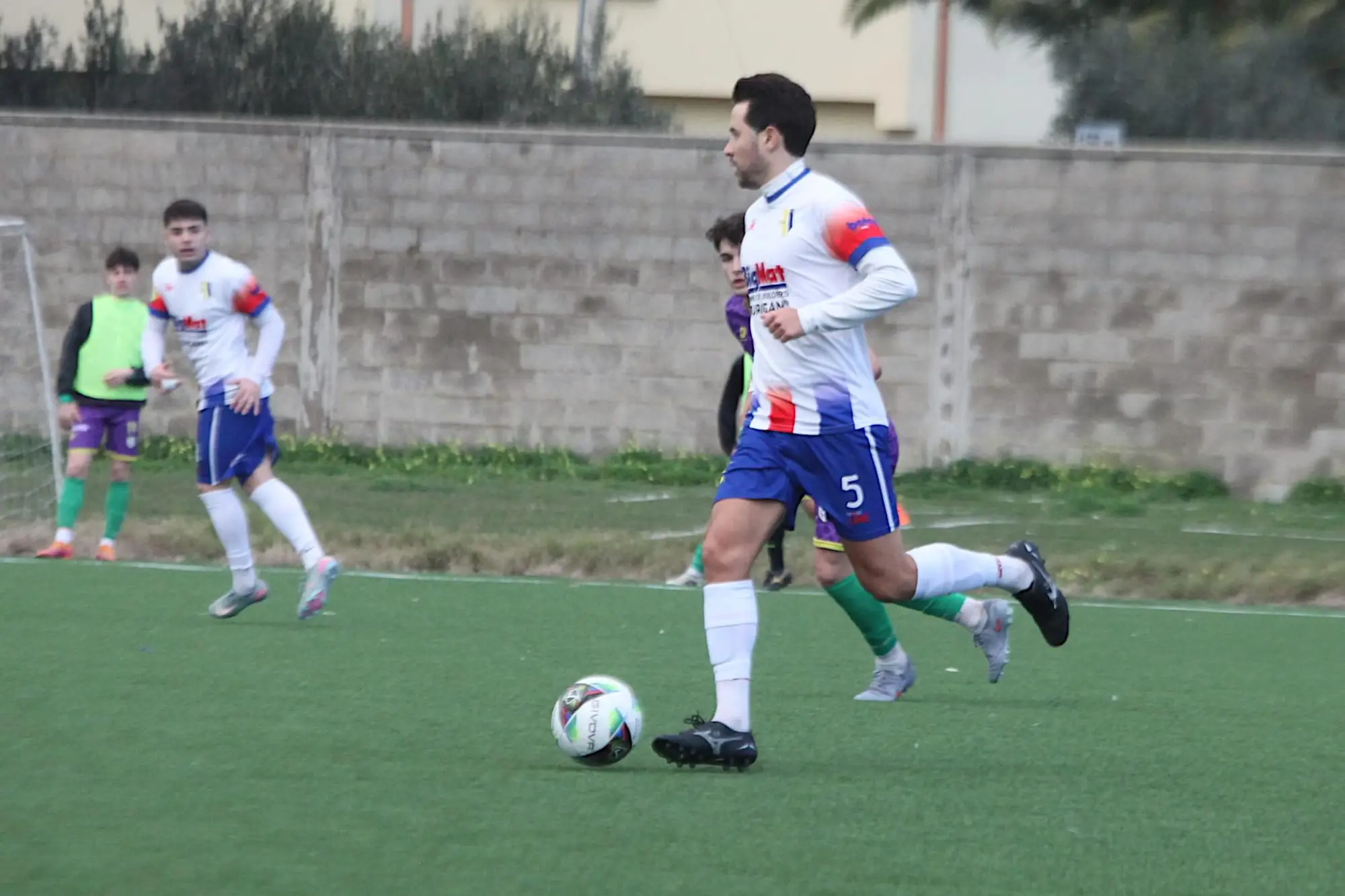 Lucas Szafran (29 anni) centrocampista dell'Arborea, protagonista nella partita contro Uta (foto di Virgilio Alfano)