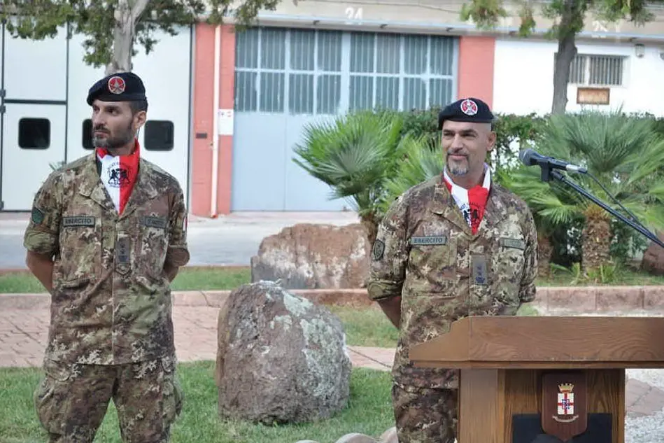 Il tenente colonnello D'Anzeo e il tenente colonnello Coda (foto ufficio stampa)