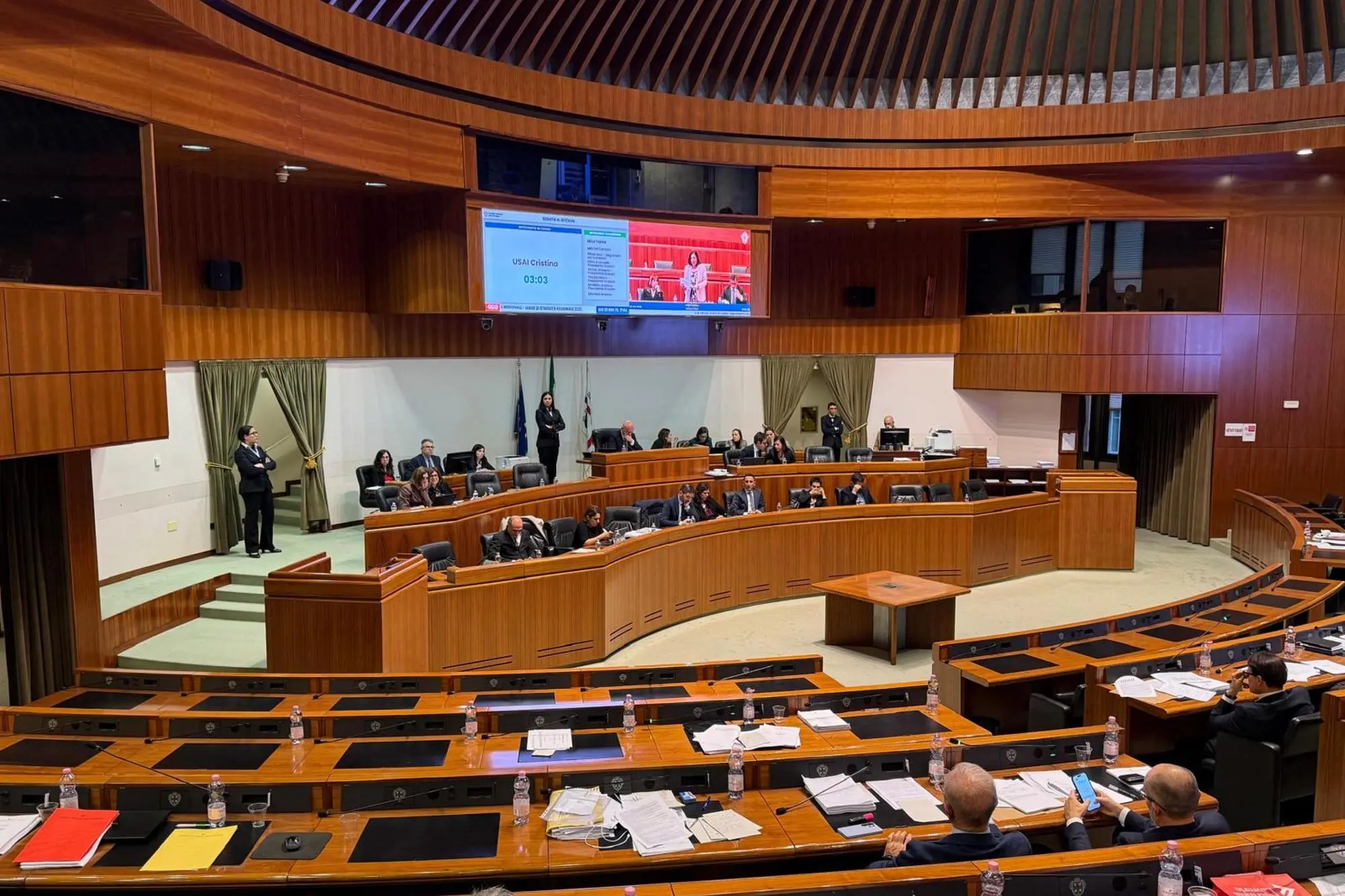 L'aula del Consiglio regionale (Ansa - Marzia Piga)